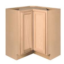 Project Source 36 In W X 34 5 In H X 15 In D Unfinished Brown Tan Oak Lazy Susan Corner Base Cabinet C Stock Cabinets Corner Base Cabinet Kitchen Base Cabinets