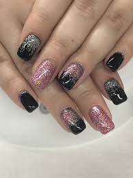 Black And Silver Ombre Nail Designs Black Silver And Pink Hologram Ombre Gel Nails Ombre Gel Nails Nails Gel Nail Designs