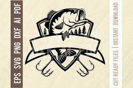 Download Fishing Bass Fishing Logo Svg Png Ai Eps Dxf Cut File 1298009 Cut Files Design Bundles