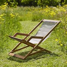 Lot De 2 Transats En Bois D Acacia Et Textilene Gris Hanoi Transat En Bois Transat Transat Jardin
