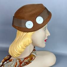 Vintage 50s Classic Original Caroline Wool Hat, Satin Gold Trims, Vintage  Elegant Hats, Formal Hats, Gift Ideas