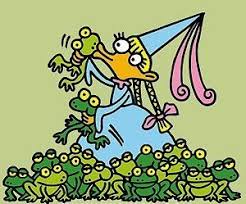 Resultado de imagen para princesa besando sapos