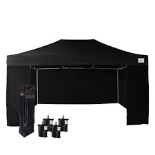 Black canopy tent available here are made from the sturdiest quality materials that play a pivotal role in enhancing sustainability and performance. Uniquecanopy Enhanced Pop Up 10x15 Black Canopy Tent With Sides