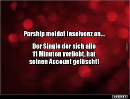 Parship Meldet Insolvenz An Der Single Der Sich Lustige Bilder Spruche Witze Echt Lustig Witzige Spruche Lustige Spruche Spruche