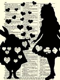 Black Alice In Wonderland Art Alice In Wonderland With White Rabbit Art Printed On An Etsy Alice In Wonderland Bedroom Alice In Wonderland Wonderland