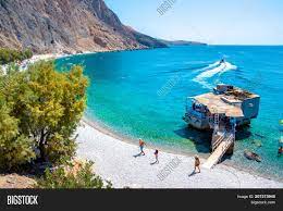 Especially for fans of the stone beach, we want to introduce you to glyka nera on the island of crete. Glyka Nera Beach Image Photo Free Trial Bigstock