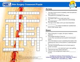 Themed crossword puzzles with a human touch. Skin Surgery Crossword Clues November 2016 Rnfa