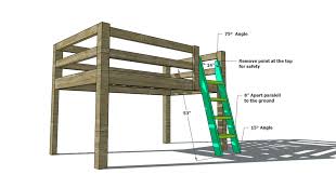 Also useful if they need to hit the bathroom in… Free Woodworking Plans To Build A Full Sized Low Loft Bunk The Design Confidential