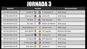 Facebook is showing information to help you better understand the purpose of a page. Jornada 3 Liga Espanola 2018 Partidos Y Horarios
