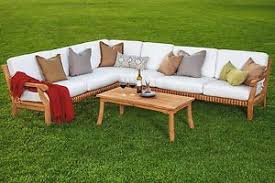 Details About 5 Pc Sectional Sofa Set Teakwood Teak Wood Garden Indoor Outdoor Patio Pool Giva Teak Patio Furniture Outdoor Wood Furniture Patio Furniture Sets