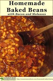 Homemade Baked Beans Slow Cooked With Bacon And Molasses Recipe In 2020 Homemade Baked Beans Homemade Baked Beans Recipe Bean Recipes