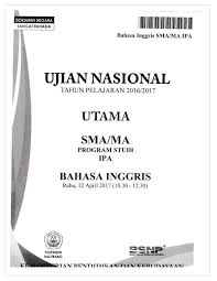 Pdf Soal Un Sma 2017 Bahasa Inggris Asli Www Defantri Com Defantri Com Academia Edu
