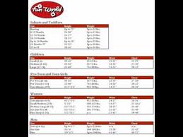 Fun World Costume Size Chart Youtube