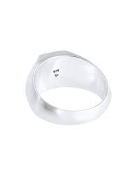 Sterling silver rings can be decorated with pure silver, but pure silver is typically too soft for large silver jewelry pieces. Kuzzoi Ring Herren Siegelring Emaille 925 Sterling Silber Klingel