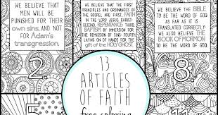 Have fun as you create and meditate! 13 Articles Of Faith Coloring Pages