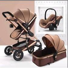 Free Delivery Baby Pram Stroller 3 Function Foldable Baby Pram With Car Seat Khaki Chocolate Bidorbuy Co Za Baby Strollers Baby Prams Newborn Stroller