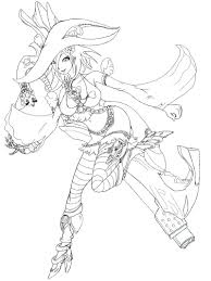 Techno Witch Min Lineart By Seipherzero On Deviantart Coloring Pages Coloring Books Dog Coloring Page