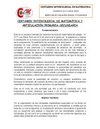 Este portal ha sido creado sobre la base de las exigencias estudiantiles de nuestro. Doc Certamen Intercolegial De Matematica Y Articulacion Primaria Secundaria Juana Ramirez Academia Edu