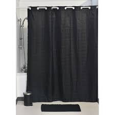 A shower curtain liner will. Evideco Hookless Shower Curtain Polyester Cubic Color Matching Hooks 71l X 79h 180 X 200 Cm Black