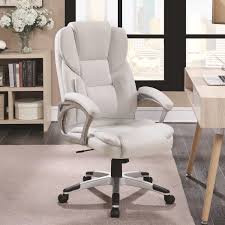 Chair Coaster Cs140 Modern Office White White And Silver Office Decor Work Spaces In 2020 White Office Chair Modern Office Chair Home Office Chairs