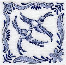 Interesting vintage duck pie bird vent/funnel. Quilt Square Setembroidered Delft Blueblue Willow Etsy Blue Willow China Pattern Blue Willow China Blue Willow Dishes