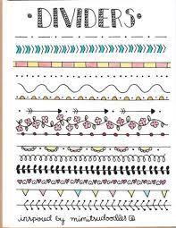 Bullet Journal Doodles Dividers Bullet Journal Doodles Bullet Journal Embellishments Bullet Journal Dividers