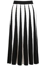 Black And White Vertical Striped Skirt Outfit Black White Vertical Stripe Knit Skirt Shein Sheinside Knit Skirt Vertical Striped Dress Outfit Vertical Striped Dress