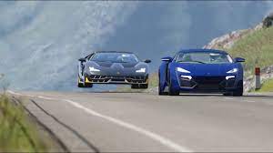 W Motors Lykan Hypersport Vs Lamborghini Centenario At Highlands Lykan Hypersport Lamborghini Centenario Lamborghini