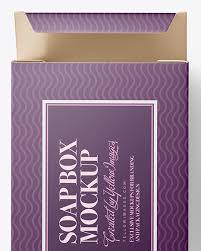 Download Matte Paper Carton Box With Soap Bar Mockup Top View In Box Mockups On Yellow Images Object Mockups PSD Mockup Templates