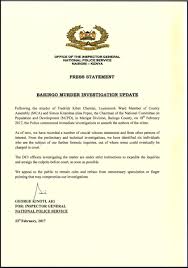 Best resume objective examples examples of some of our best resume objectives, including are you writing a resume for the job of a police officer? Kenya Police Service On Twitter Press Statement Baringo Murder Investigation Update