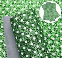 Green Glitter Polka Dots Faux Leather Sheets, Vinyl Fabric Sheet (S1-112)