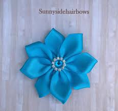 Royal blue hair baby hair bows little bow blue bow bow hair clips big bows girls bows bare foot sandals etsy. Blue Flower Hair Bow 3 Inch Blue Bow Blue Hair Bow Clip Etsy Flower Hair Bows Blue Hair Bows Holiday Hair Bows