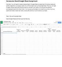 Applicants must be able to walk/stand for up to 8 hours at a time. Concession Stand Spread Sheet For Google Sheets By Mike Backo Tpt