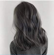 Silver lavender hair color with dark base and layered bob haircut by brittnie garcia. Pin By Annika Wretling On Hairstyle Ash Hair Color Dark Grey Hair Color Dark Grey Hair Dye