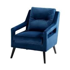 Cyan Design 08815 Abby Suede Look 36 Tall Wood And Foam Arm Chair 1 463 Liked On Polyvore Fea Blue Accent Chairs Wooden Armchair Wooden Occasional Chairs