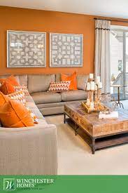 Tri Pointe Homes Living Room Decor Orange Living Room Orange Living Room Colors