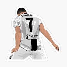 Ronaldo Juventus Jersey Ronaldo Ronaldo Soccer Player Glossy Sticker By Taim En 2020 Camiseta De Messi Dibujo Jugador De Futbol Entrenamiento Futbol
