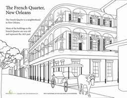 Download the saints coloring & activity book. Summer Vacation Coloring The French Quarter Worksheet Education Com Summer Vacation New Orleans Travel Vacation
