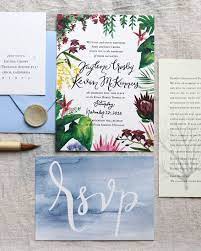 Illustrated Tropical Hawaiian Wedding Invitations By Honey Brush Design Hawaiian Wedding Invitations Hawaiian Invitations Hawaiian Wedding