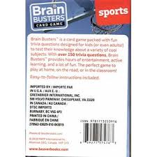 Only true fans will be able to answer all 50 halloween trivia questions correctly. Brain Busters Card Game Sports With Over 150 Trivia Questions Educational Flash Cards
