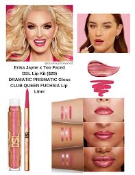 Erika Jayne x Too Faced DSL Lips lip kit with swatches - Blushing in  Hollywood