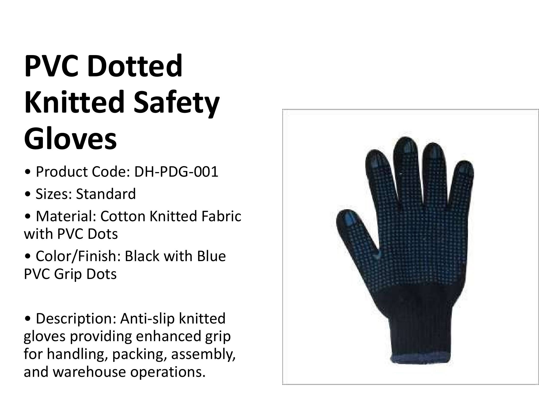 PVC Dotted Knitted Safety Gloves product image