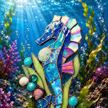 Stained Glass Seahorse with DAB