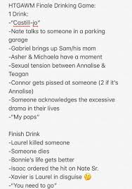 Finale Drinking Game : r/htgawm