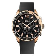 Black And Rose Gold Mens Watch Rose Gold Black Dial With Black Rubber Men S Watch Watches For Men Hugo Boss Watches Black Crystals