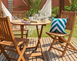 Imagem de Mesa e cadeiras para varanda aberta
