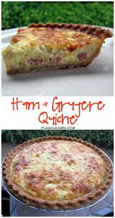 Ham And Gruyere Quiche Eggs Milk Sour Cream Ham Gruyere Cheese Can Assemble Freeze For Later So Good In 2020 Breakfast Brunch Recipes Quiche Recipes Recipes
