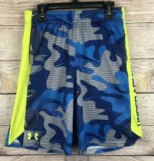 Black And White Shorts For Kids Under Armour Shorts Boys Size Youth Large Ylg Blue Gray Yellow Ebay Under Armor Shorts Shorts With Pockets Under Armour Kids