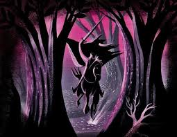 Ichabod Crane Meets The Headless Horseman Mary Blair Concept Art For The 1949 Disney Feature The Adventures O Mary Blair Legend Of Sleepy Hollow Disney Art