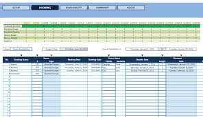 Printable calendar in excel format. Mybookinghotel Hotel Booking Spreadsheet Template
